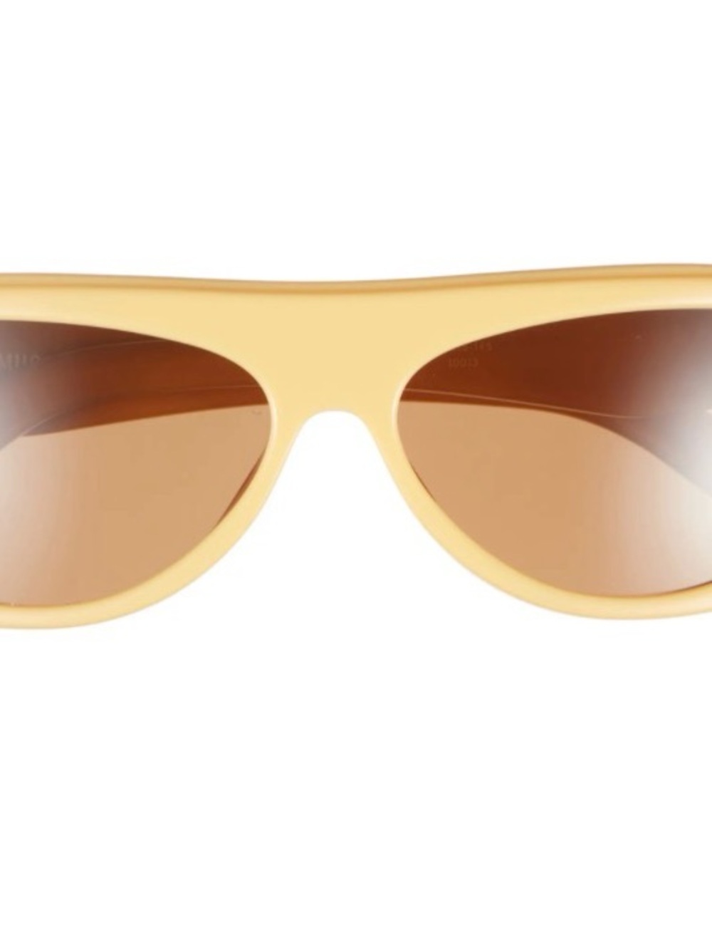 Jacquemus Cream Yellow Rectangular Sunglasses - Picture 2 of 12